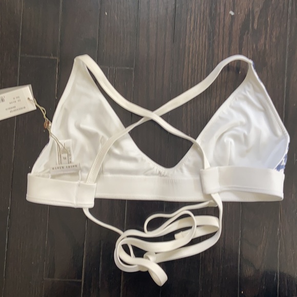 NWT Heidi Klein Reversible gingham bikini top- Sz XL - Picture 5 of 5